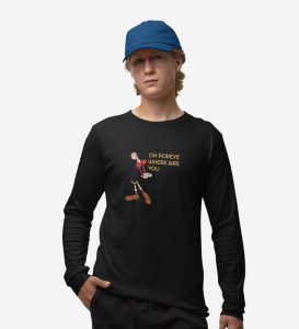 Someone's Searching: Printed (black) Full Sleeve T-Shirt For Singles