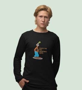 What's New? : Attractive Printed (black) Full Sleeve T-Shirt For Singles