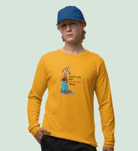 What's New? : Attractive Printed (yellow) Full Sleeve T-Shirt For Singles