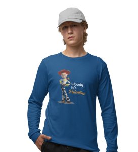 It's Valentine Baby: (blue) Full Sleeve T-Shirt For Singles
