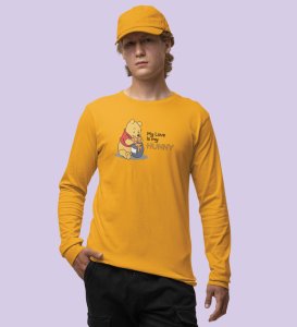 I Love Honey: Printed (yellow) Full Sleeve T-Shirt For Singles