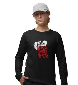 Love Is Insane : Printed (black) Full Sleeve T-Shirt For Singles