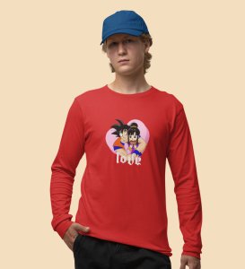 Love Is In Air: Attractive Printed (red) Full Sleeve T-Shirt For Singles
