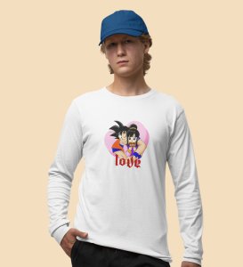 Love Is In Air: Attractive Printed (white) Full Sleeve T-Shirt For Singles
