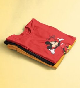 I Am Single Again (Red) T-Shirt For Singles With Print