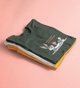 Bunny Loves carrot: (Green) T-Shirt For Singles