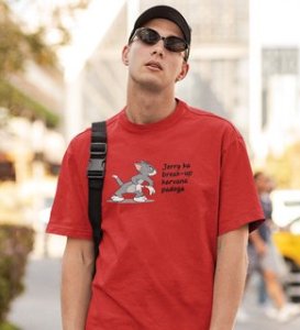 Jerry Is In Danger: (Red) T-Shirt For Singles