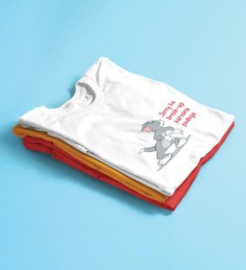 Jerry Is In Danger: (white) T-Shirt For Singles