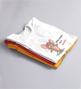 What Should I Do In Valentine: Printed (white) T-Shirt For Singles