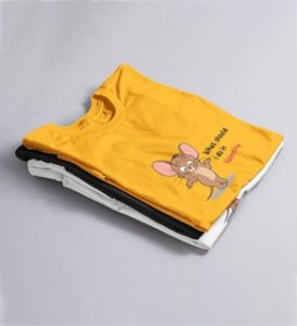 What Should I Do In Valentine: Printed (yellow) T-Shirt For Singles