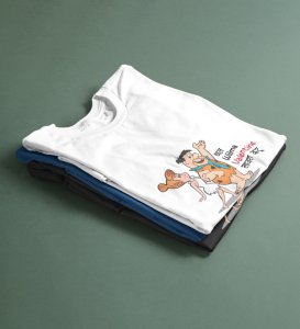 Marathi StoneAge Man: (white) T-Shirt For Singles