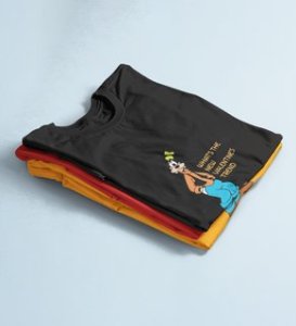 What's New? : Amazingly Printed (black) T-Shirt For Singles