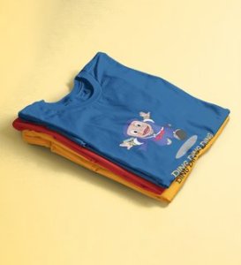 Valentine Ninja: Printed (Blue) T-Shirt For Singles