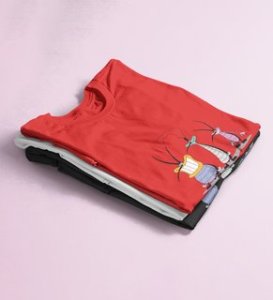 We Don't Have Valentine: Sublimation Printed (Red) T-Shirt For Singles