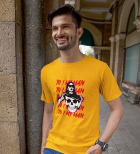 Lover's Paradise: Sublimation Printed (yellow) T-Shirt For Singles
