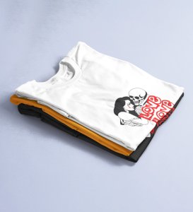 Love Is Insane : Printed (white) T-Shirt For Singles