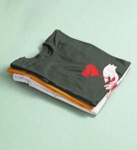 No Love No Pain: Sublimation Printed (Green) T-Shirt For Singles