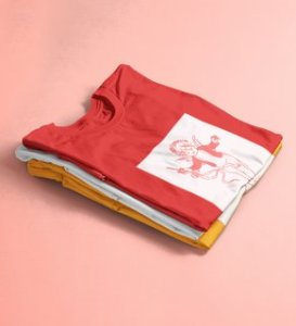 Love is Infinite : Printed (Red) T-Shirt For Singles