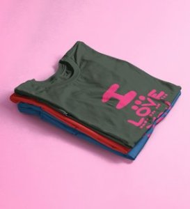 I Love You: Sublimation Printed (Green) T-Shirt For Singles