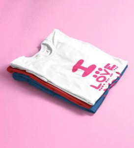 I Love You: Sublimation Printed (white) T-Shirt For Singles