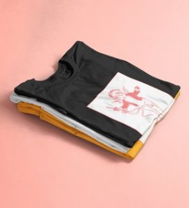 Love is Infinite : Printed (black) T-Shirt For Singles