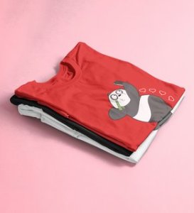 Valentine Is Already Here: Amazingly Printed (Red) T-Shirt For Singles