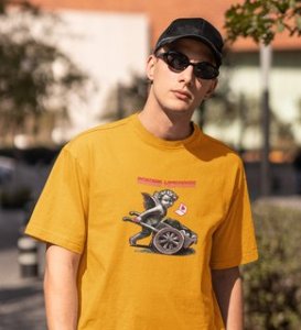 Sending Love: Printed (yellow) T-Shirt For Singles