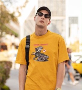 Sending Love: Printed (yellow) T-Shirt For Singles
