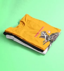 Sending Love: Printed (yellow) T-Shirt For Singles