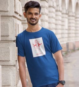 Sending Love: Printed (Blue) T-Shirt For Singles