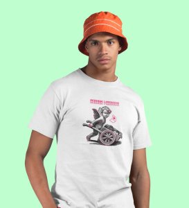 Sending Love: Printed (white) T-Shirt For Singles