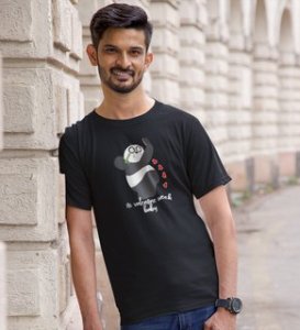 Valentine Is Already Here: Amazingly Printed (black) T-Shirt For Singles