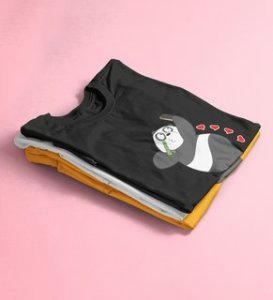 Valentine Is Already Here: Amazingly Printed (black) T-Shirt For Singles