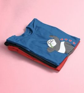 Valentine Is Already Here: Amazingly Printed (Blue) T-Shirt For Singles