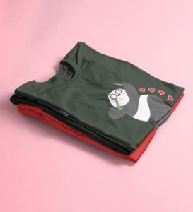 Valentine Is Already Here: Amazingly Printed (Green) T-Shirt For Singles