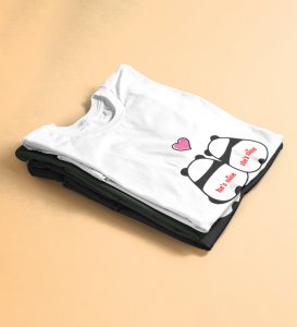 Made For Each Other: Sublimation Printed (white) T-Shirt For Singles