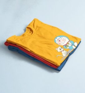 Cute Couples: Printed (yellow) T-Shirt For Singles