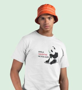 Alone Forever: Sublimation Printed (white) T-Shirt For Singles