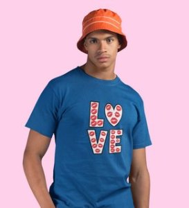 Pure Love: Amazingly Printed (Blue) T-Shirt For Singles