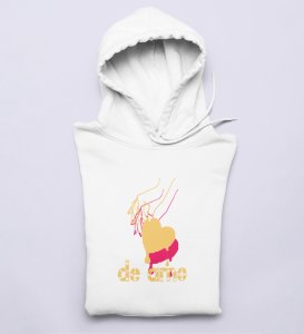 Te Amo: Sublimation Printed (white) Hoodies For Singles