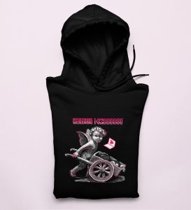 Sending Love: Printed (black) Hoodies For Singles