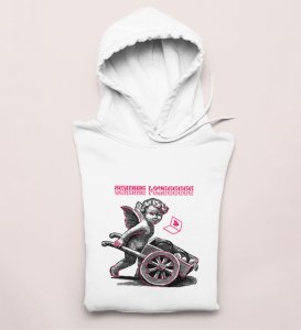 Sending Love: Printed (white) Hoodies For Singles