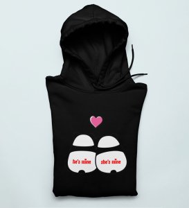 Made For Each Other: Sublimation Printed (black) Hoodies For Singles