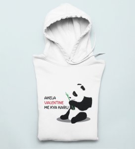 Alone Forever: Sublimation Printed (white) Hoodies For Singles