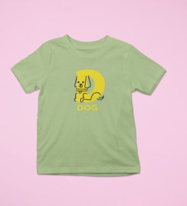 Doggy Dog, Boys Round Neck Printed Blended Cotton tshirt (olive)