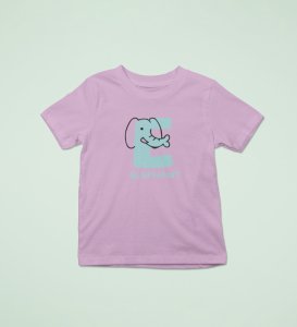 Elephantastic, Boys Round Neck Blended Cotton Tshirt (purple)