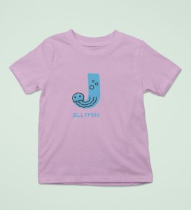 Jolly Jellyfish, Boys Cotton Text Print Tshirt (purple)