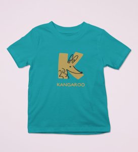 Kangaroo, Printed Cotton tshirt (teal) for Boys