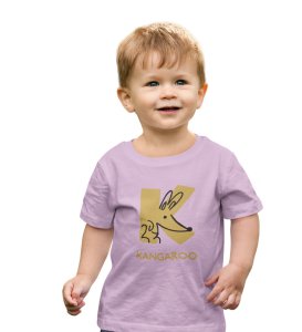 Kangaroo, Printed Cotton Tshirt (purple) for Boys
