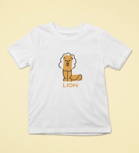 Lazy Lion, Boys Printed Crew Neck tshirt (white)